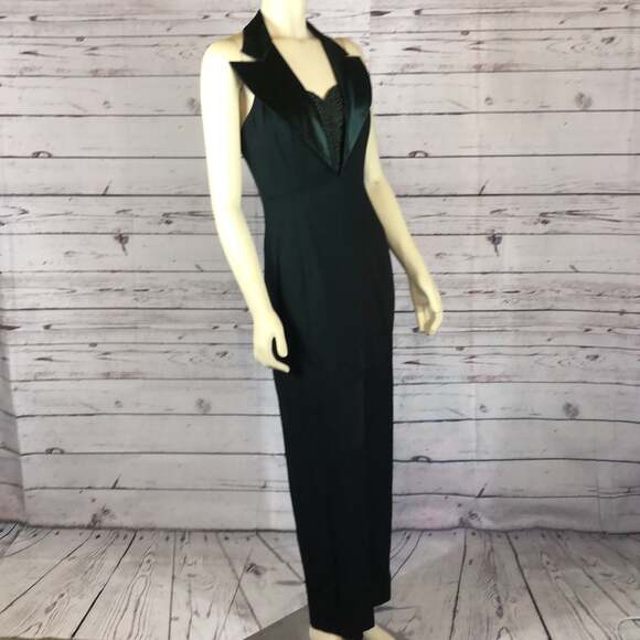 Black Halter Maxi Dress - Picture 3 of 13